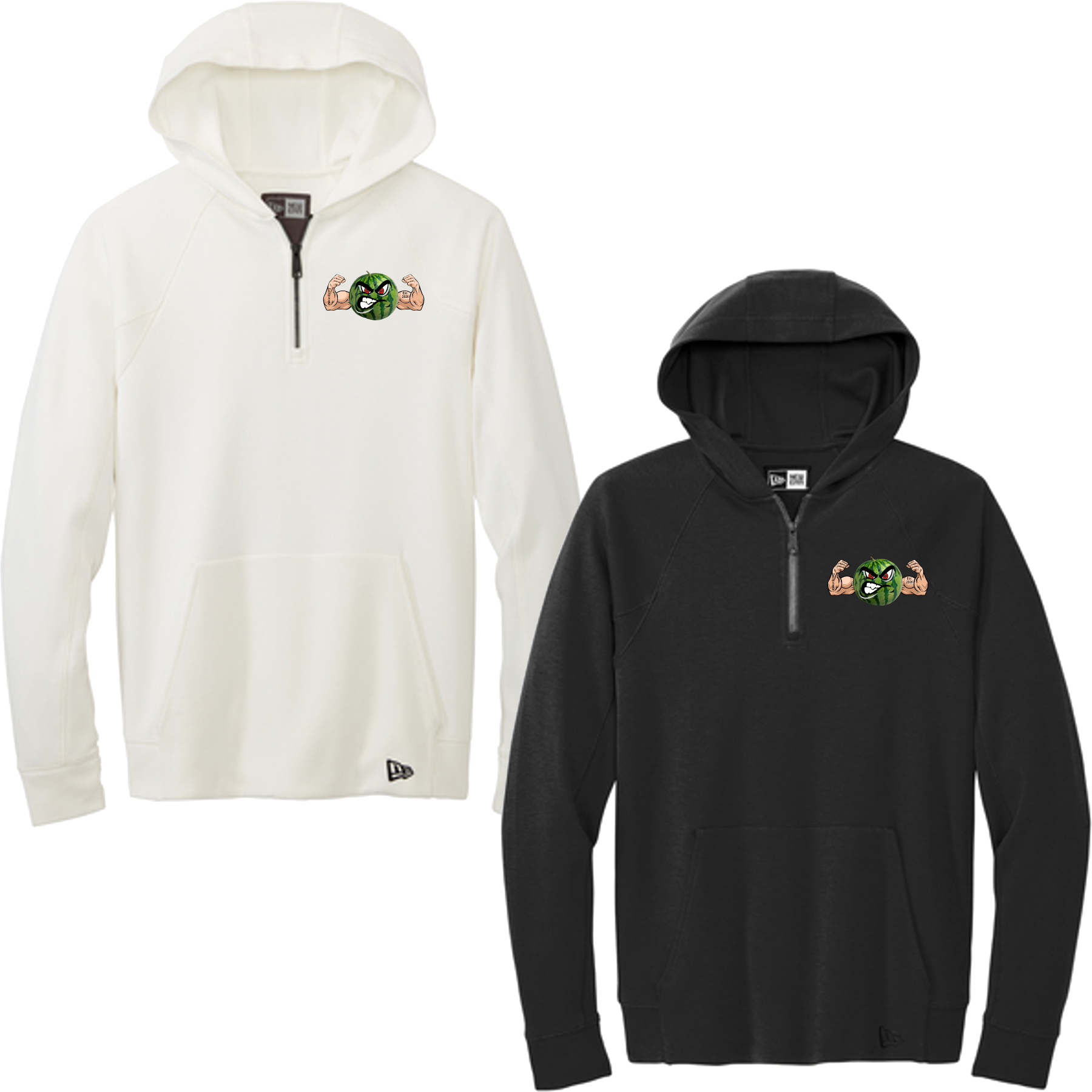 FM_NEA541 Adult_New Era Qtr Zip Hoodie_Black-White_PNG